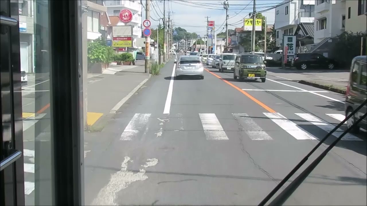 亀の井バス425　別府駅西口⇒別府リハビリテーションセンター　前面展望動画