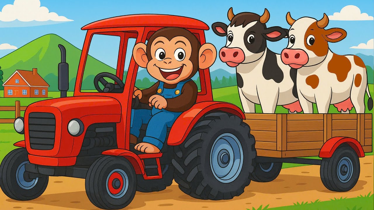 Farm Work: Monkey Farmer and His Cows!! A Day in the Life of a Cow Farmer | Cobby Farm