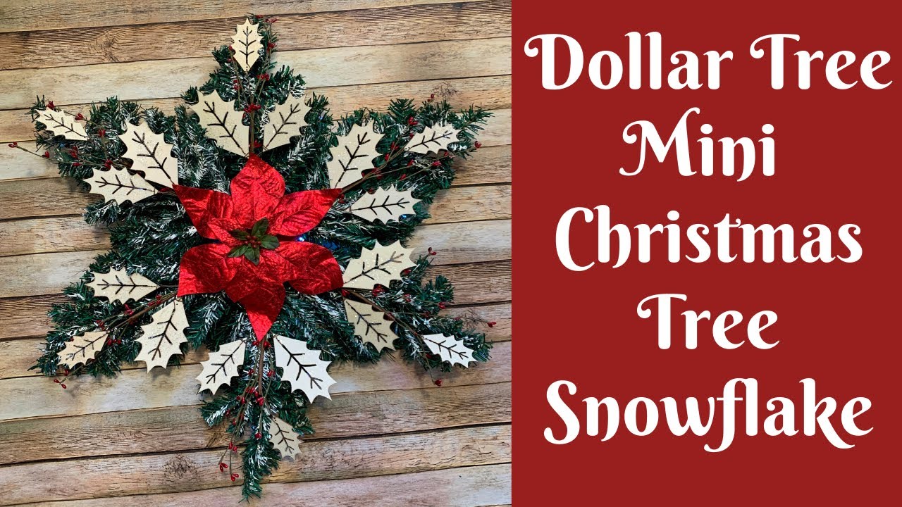 Dollar Tree Christmas Crafts: Dollar Tree Mini Christmas Tree Snowflake