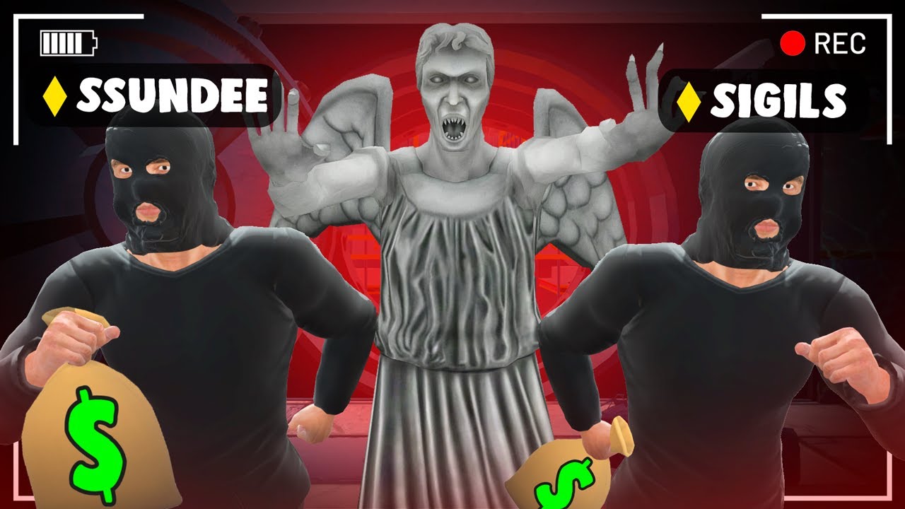 4 Idiots Rob a Weeping Angel in Dark Hours