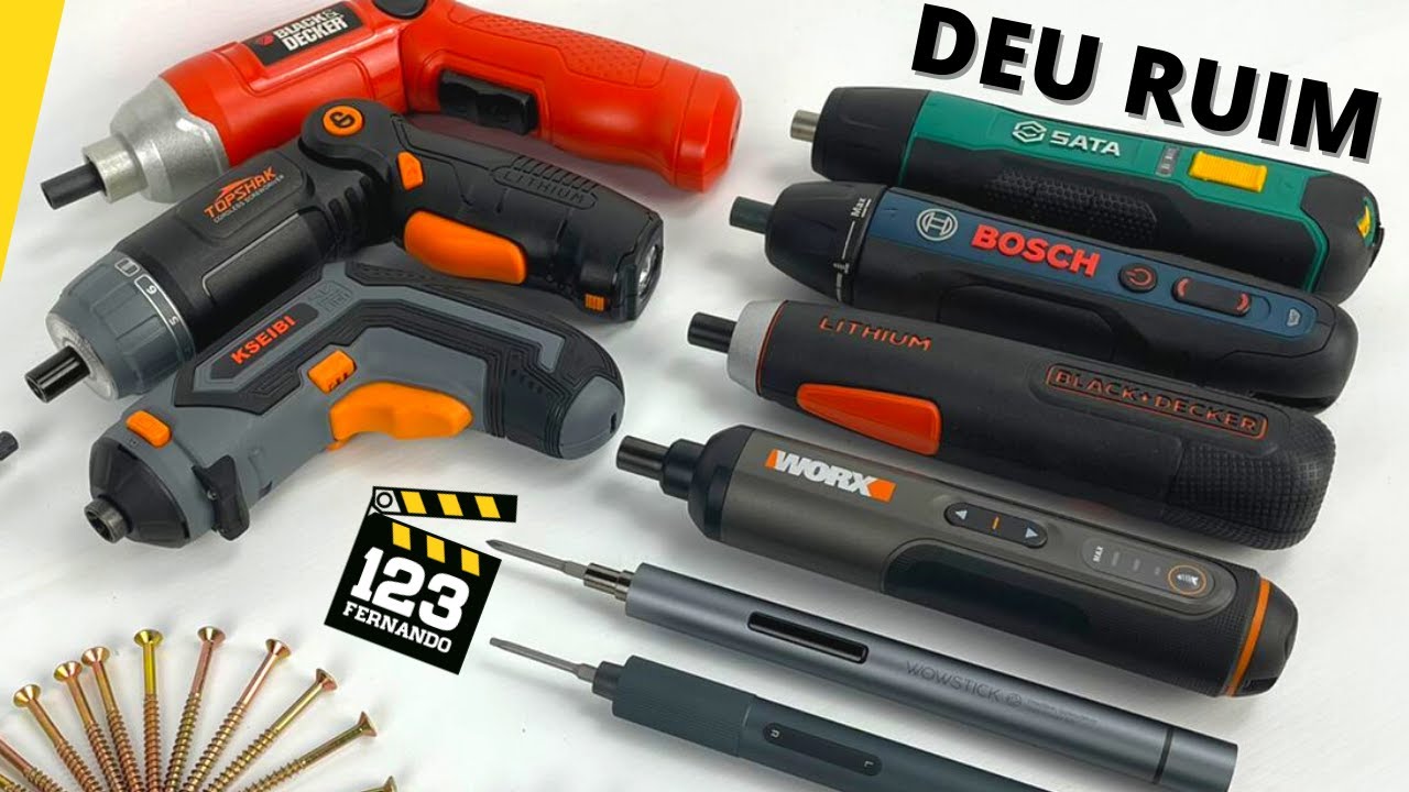 COMO ESCOLHER A MELHOR PARAFUSADEIRA A BATERIA SATA, BOSCH, TOPSHAK. KSEIBI, WORX OU BLACK&DECKER?