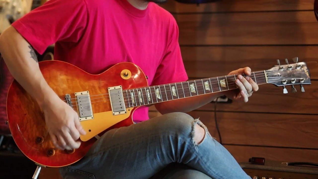 Gibson Lespaul Standard 1982 Cherry Quilt Tim Shaw Pick Up