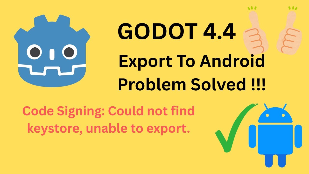 Godot 4.4 Export To Android Could not find Keystore Problem Solved #godot #keystore