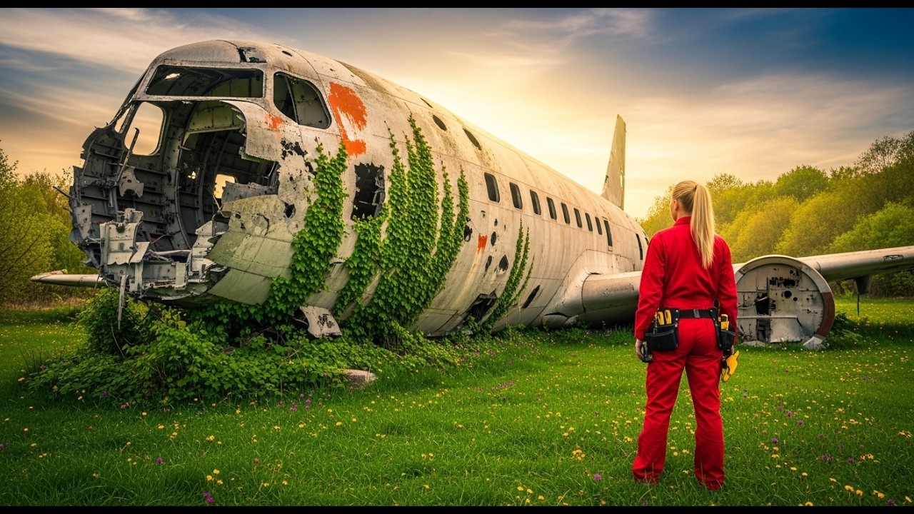 I Turned an Abandoned Crashed Airplane into a Luxury Mansion (ASMR)