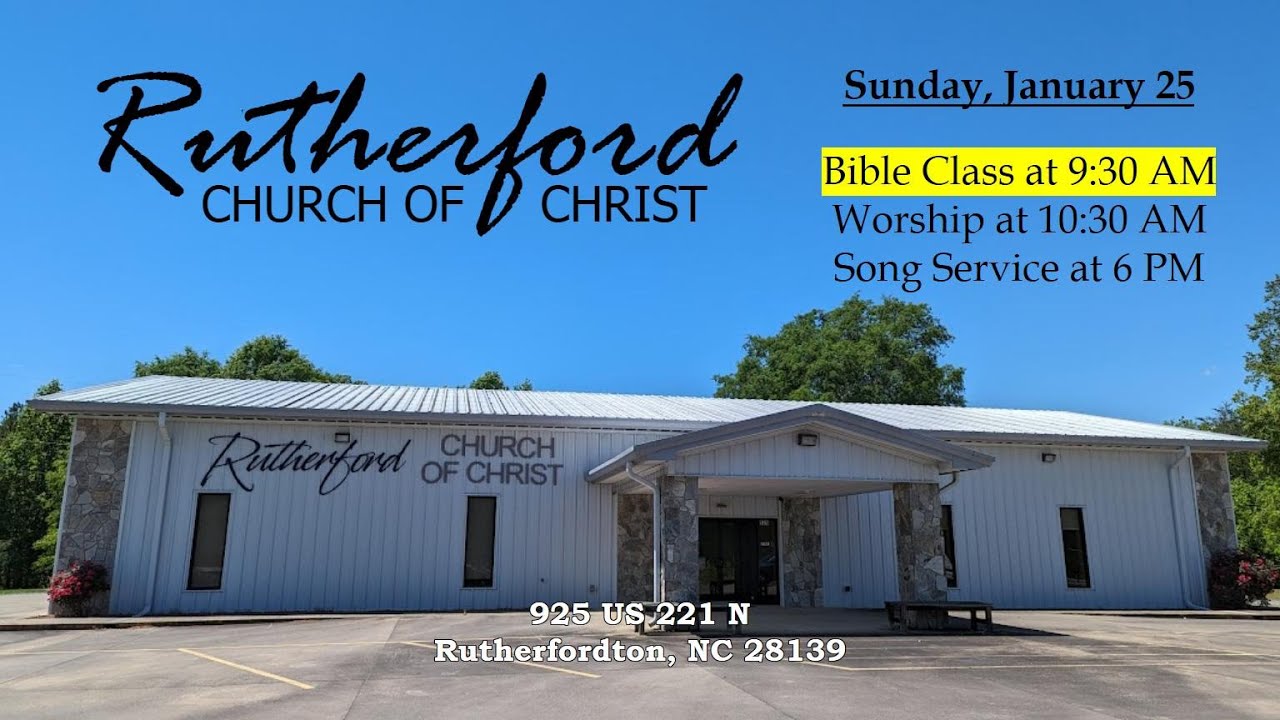 Sunday Bible Class -- John 2:13ff