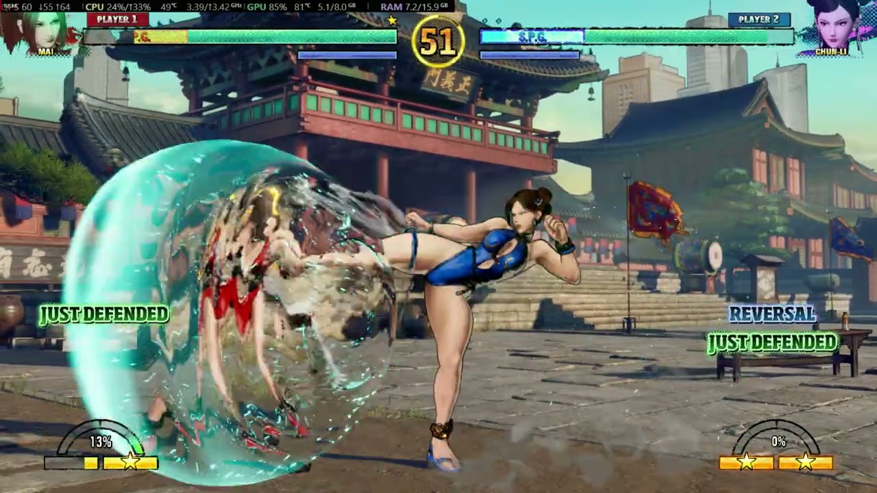 FATAL FURY COTW = MAI S2 VS CHUN LI  SKIN 3