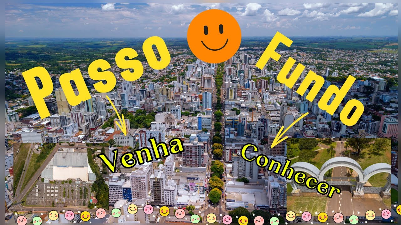 Visitando a cidade de Passo Fundo RS com imagens aéreas de drone (4K)