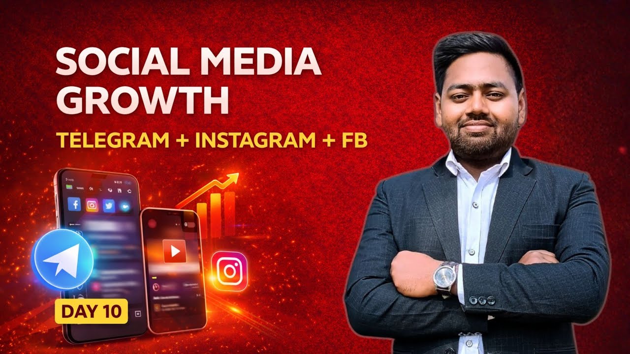 Social Media Se Teaching Channel Grow Kaise Kare? | Telegram + Instagram + FB | Day 10