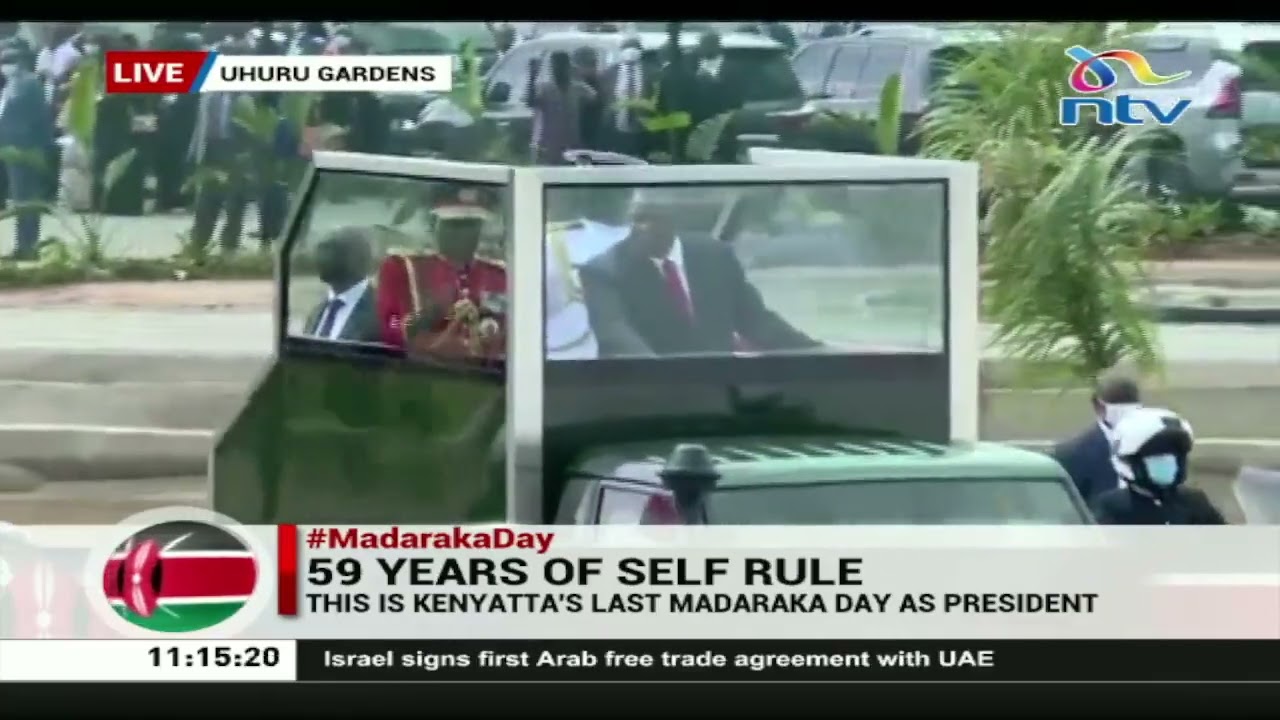 President Uhuru Kenyatta arrives at Uhuru Gardens | Madaraka Day