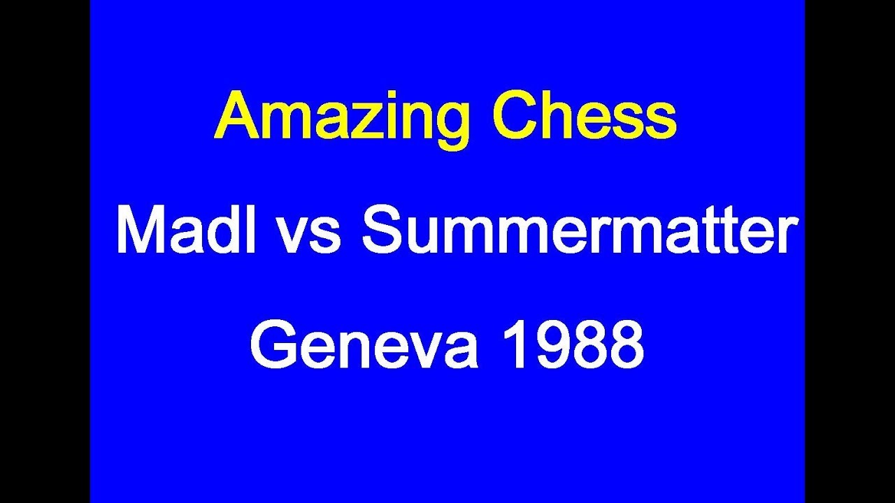Ildiko Madl vs Daniel Summermatter: Geneva 1988
