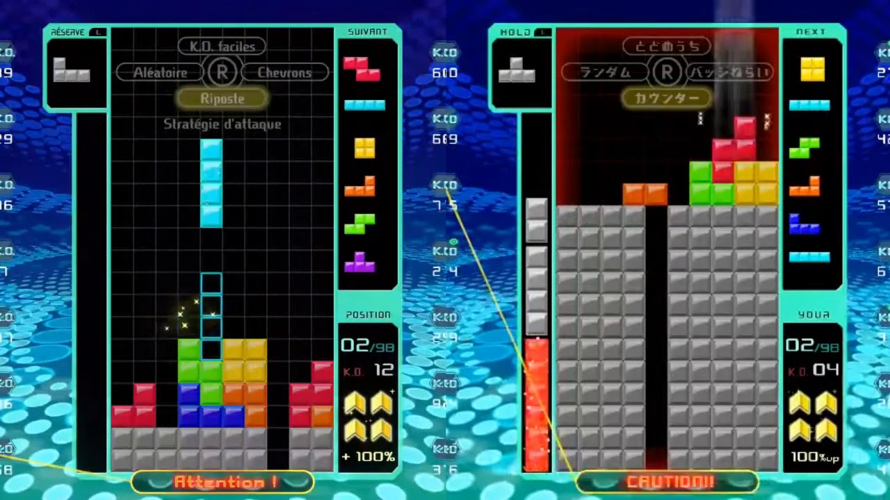[Tetris 99] Doremy vs amemiyataiyou - 1v1 Comparison (Margin Time)