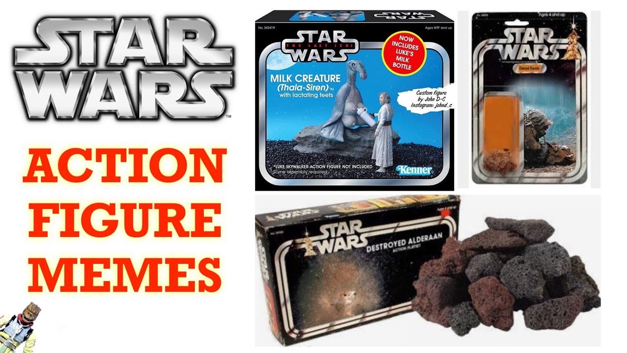 Funny Star Wars Action Figure MEME and Custom Card Backs