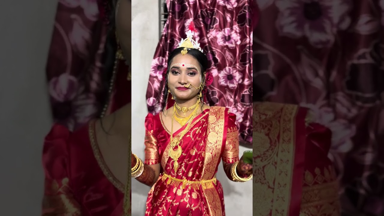 Moni❤️ makeover #Bangali #wedding bride #viralvideo #tutorial Makeup #trending video