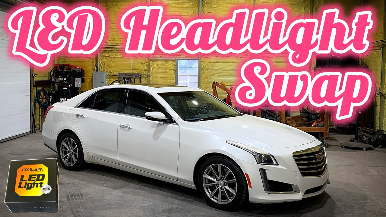 Установка светодиодных фар на Cadillac 2019 года
