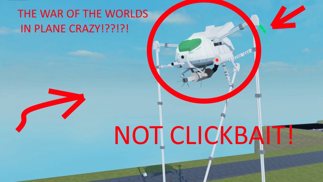 Random short video of my Jeff Wayne martian fighting machine in plane crazy for the fun of it