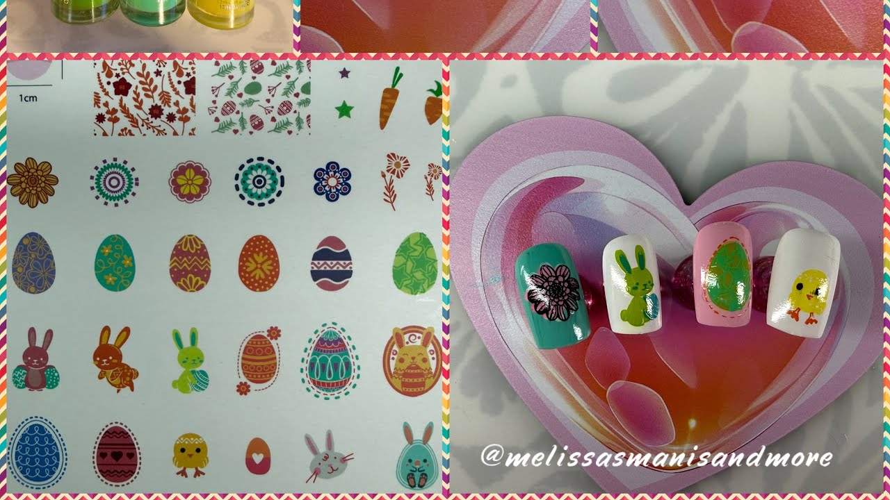 Стемпинг для ногтей «Пасхальные милашки»! #ногти #nailart #маникюр своими руками #стампинг