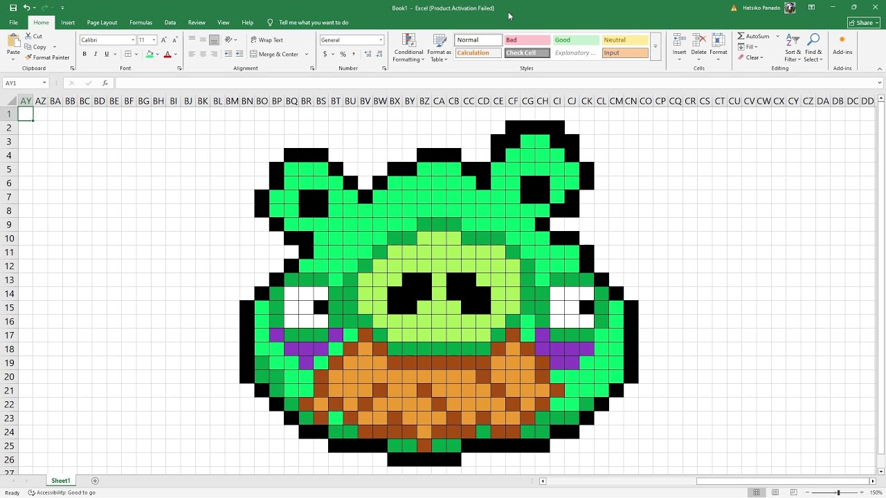 How to draw a pixel art of a Foreman Pig from Angry Birds