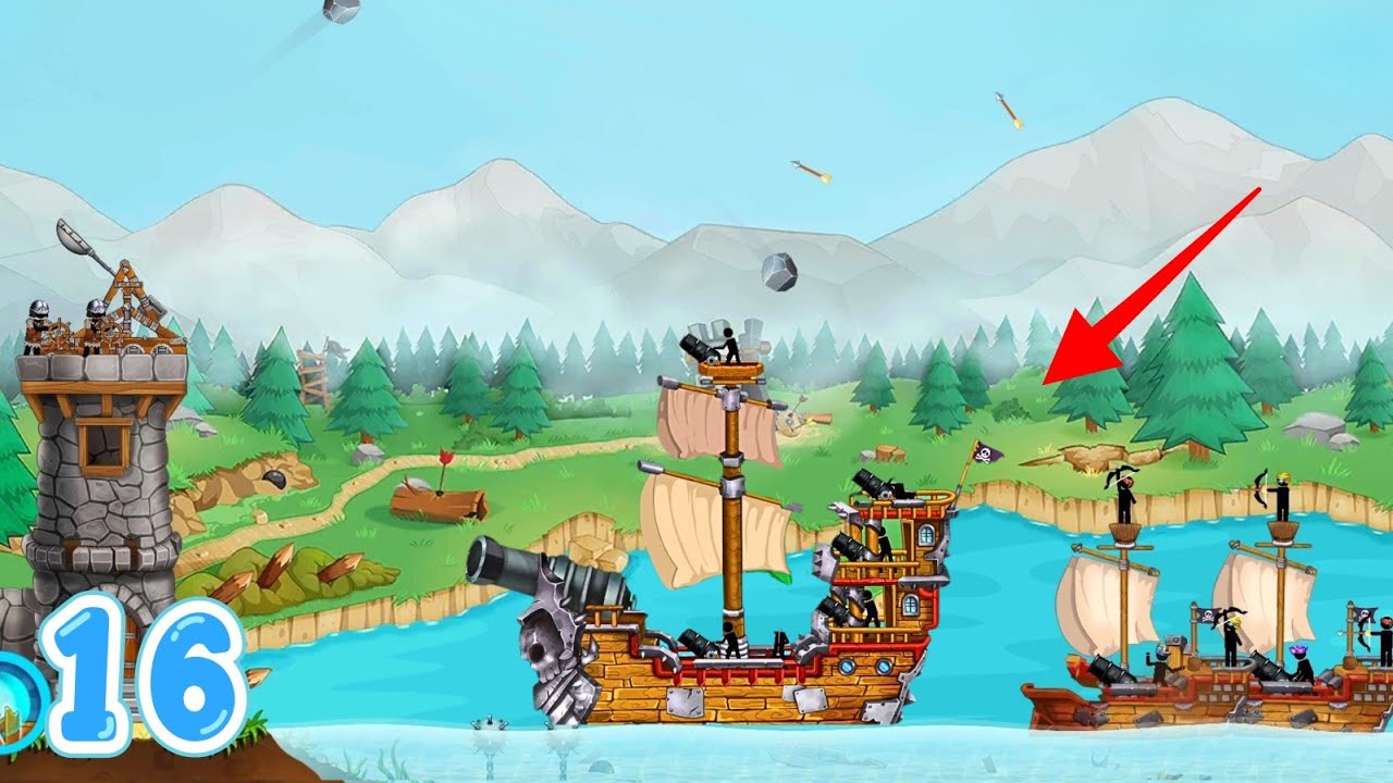 🕹 The Catapult: Clash With Pirates BOSS - All Level 60 - Gameplay Walkthrough - iOS & Android