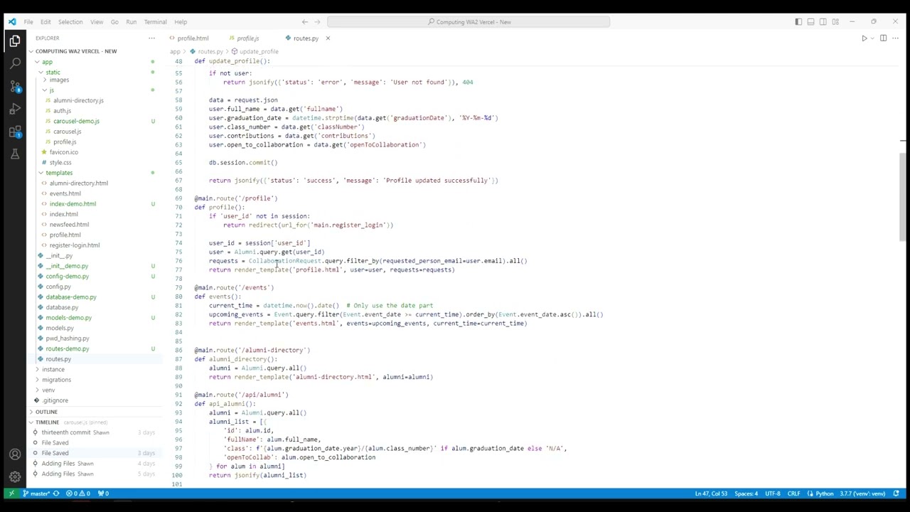 Video 11- Profile Page Management for ASRJC Alumni Portal
