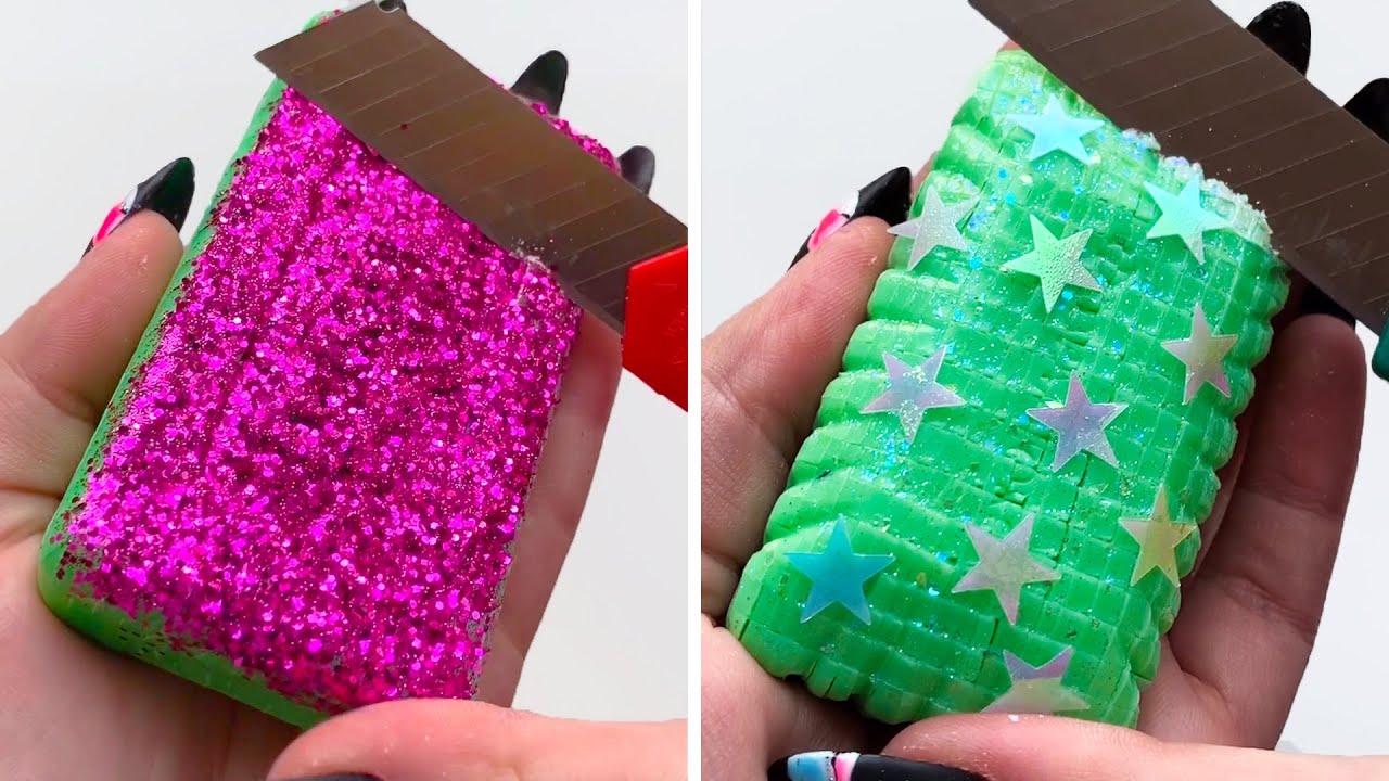 Cute ASMR Soap Cutting and Crunching 💕✨ Crushing Crunchy Soap Cubes 💗
