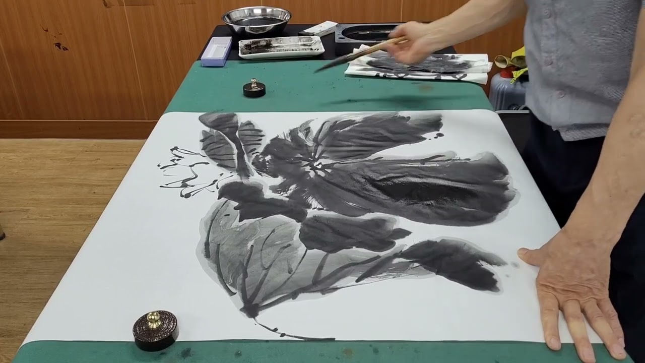 먹그림, 문인화(연) 그리기 감상하기