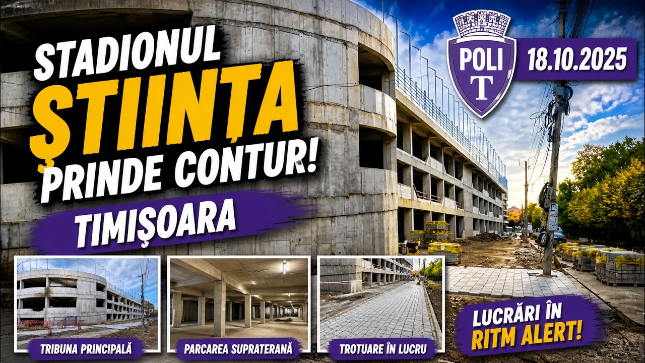 Stadionul Știința prinde contur! | Timișoara 18.10.2025