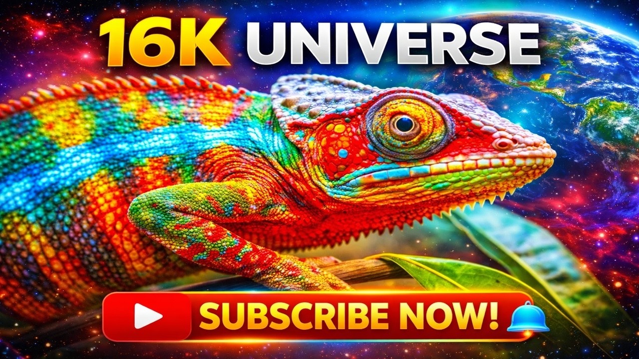 Incredible Colorful Chameleon in 16K HDR 🦎 | Ultra HD Nature Documentary | 16K Universe