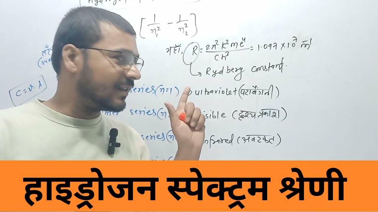 Spectral series of Hydrogen atom, class 12 physics, ncert 