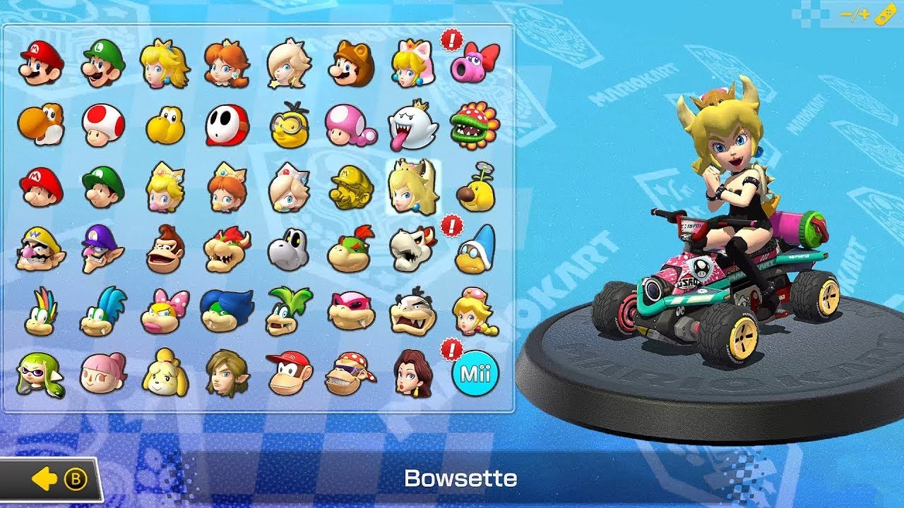 What if you play Bowsette in Mario Kart 8 Deluxe (Mushroom Cup) (4K)