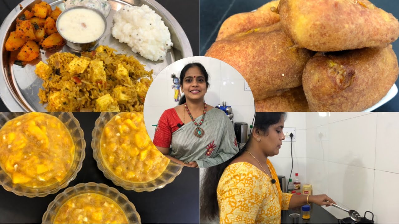 Cooking Vlog/Pazham Pori/ Paneer Rajma masala Biryani/Pal Payasam/Chikku Mango Fruit Punch