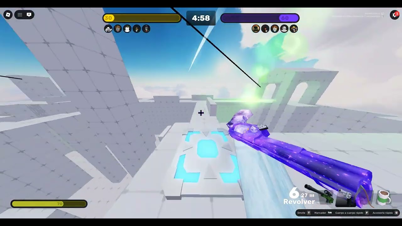 Jugando el modo de juego duelo por equipos