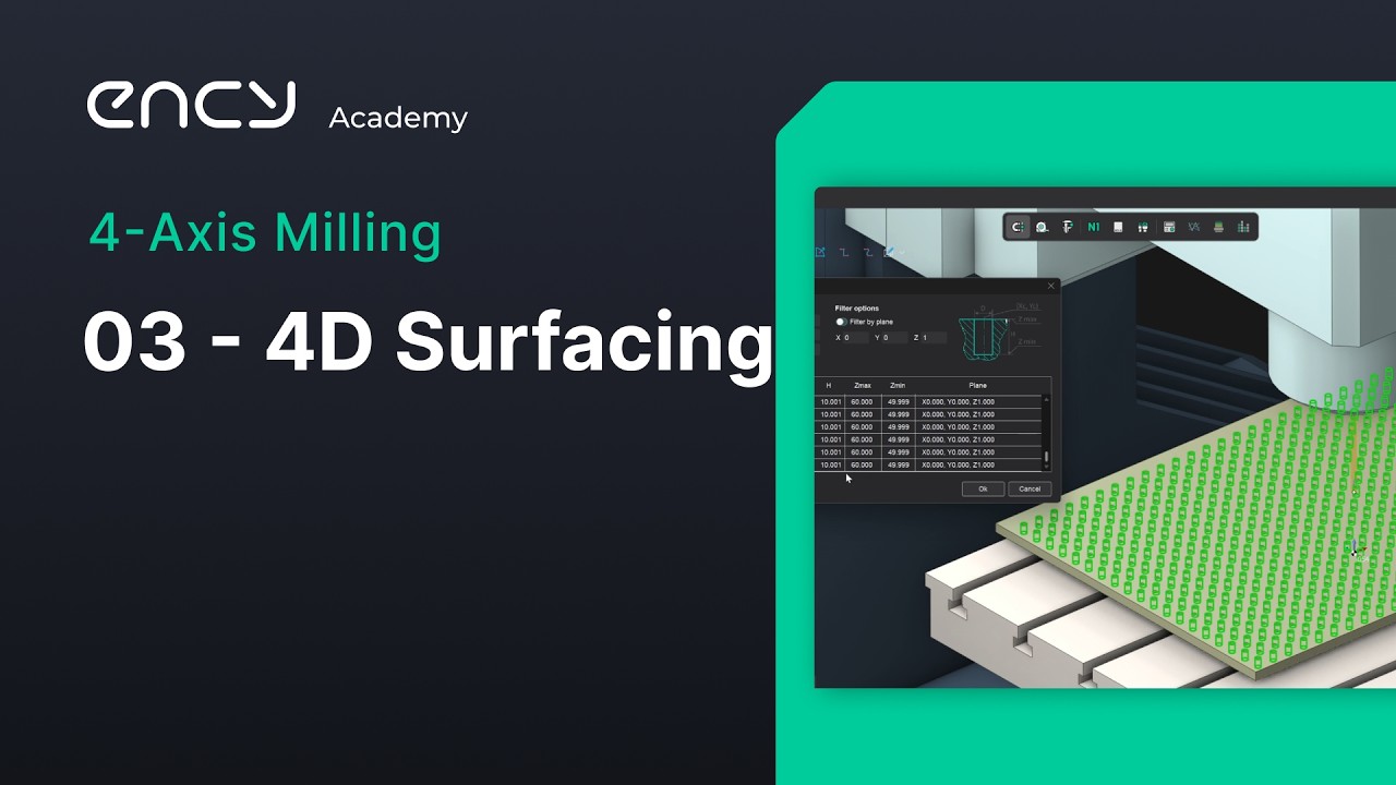 ENCY Academy | 4-Axis Milling | 3. 4D Surfacing