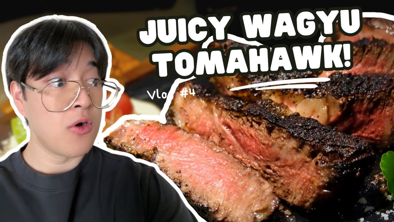 Wagyu Tomahawk Steak in Thailand 🇹🇭 | Bangsaen Beach Day Trip!