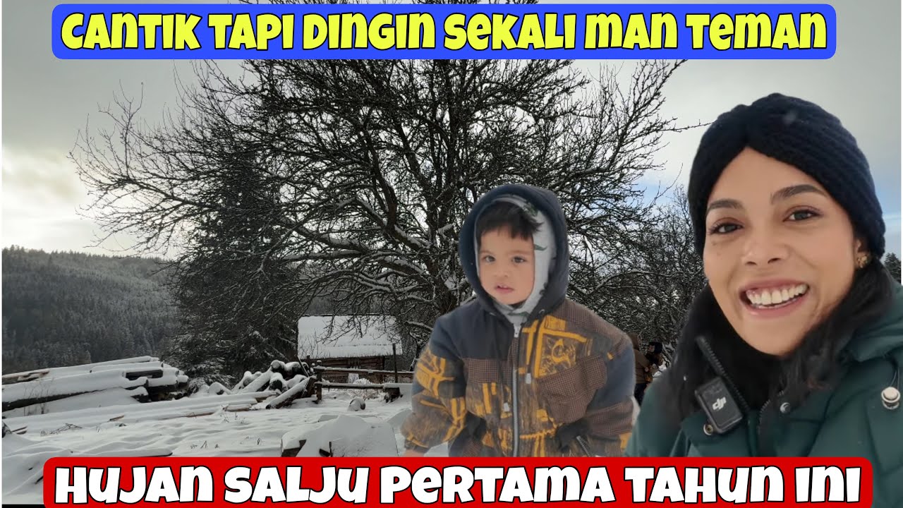 HUJAN SALJU PERTAMA TAHUN INI || VLOG PEDESAAN UKRAINA 