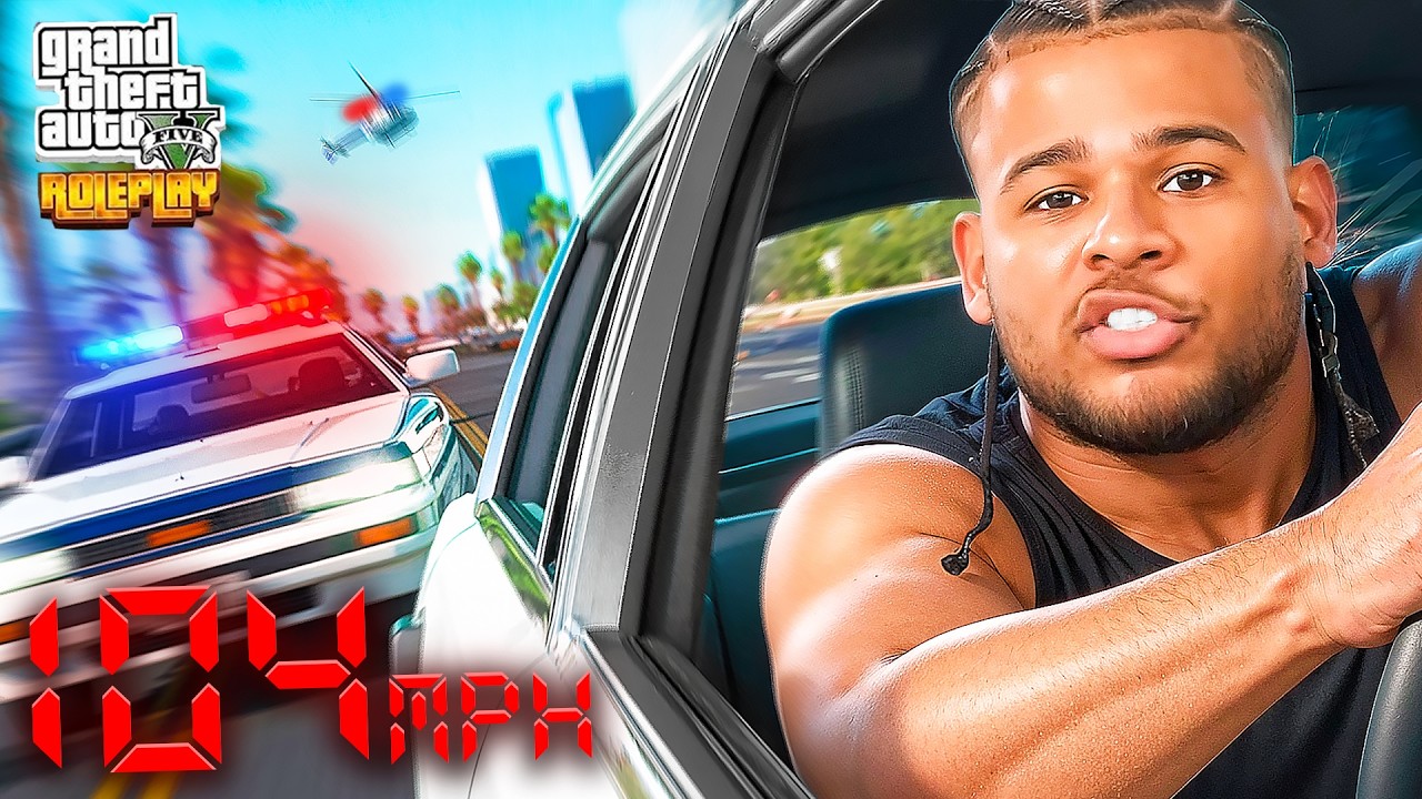 104 MPH POLICE CHASE 🚔D10 GTA RP