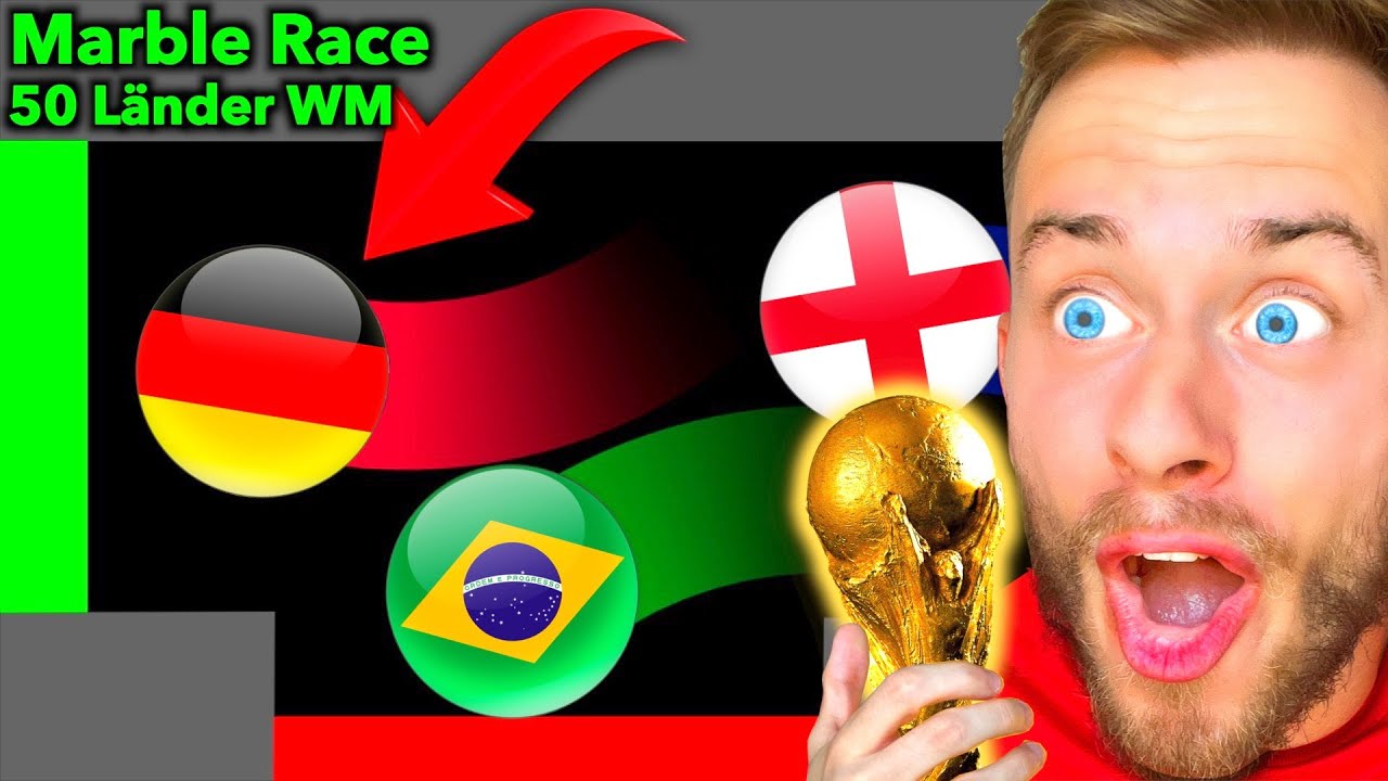 MARBLE RACE sagt die 50 LÄNDER FUßBALL WM voraus!! 😱⚽️ *sehr spannend*