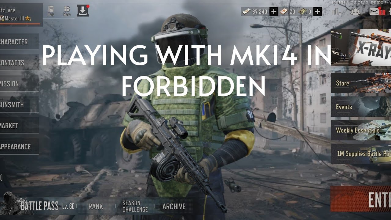 playing forbidden with mk14 with a random
