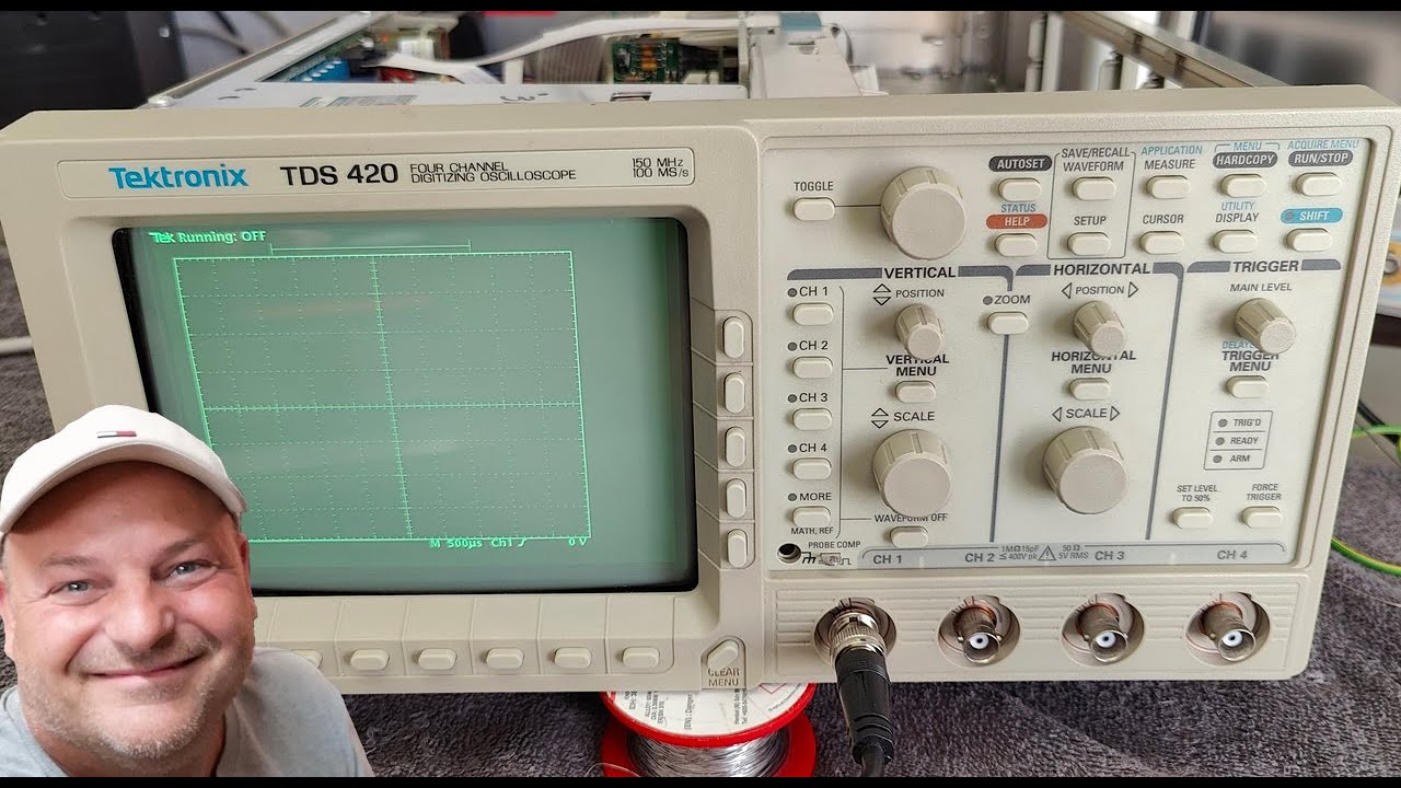 Tektronix TDS420 Oscilloscope 4ch 100MHz 1992 repair teardown