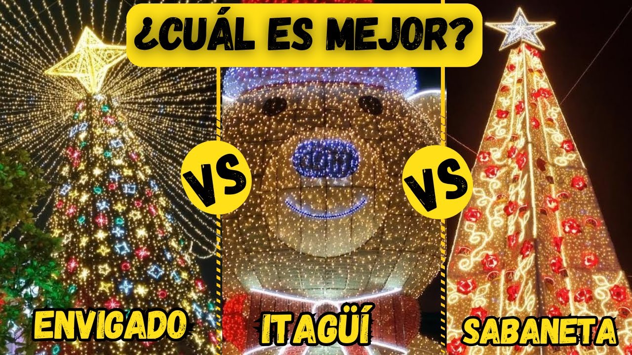 🤩ALUMBRADOS 2024 ENVIGADO, ITAGUÍ y SABANETA //🍄¿Los mejores de Medellín?🎄