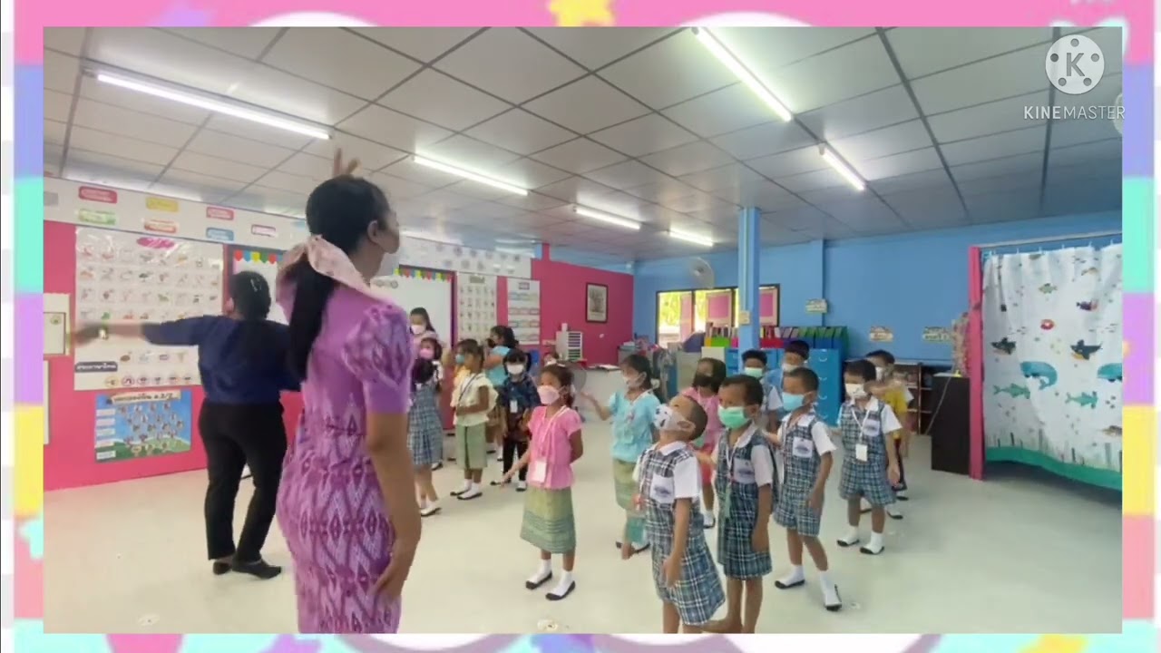 กิจกรรมหน้าเสาธง เด็กเล็กปฐมวัย ศูนย์พัฒนาเด็กเล็กวัดกิ่งแก้ว