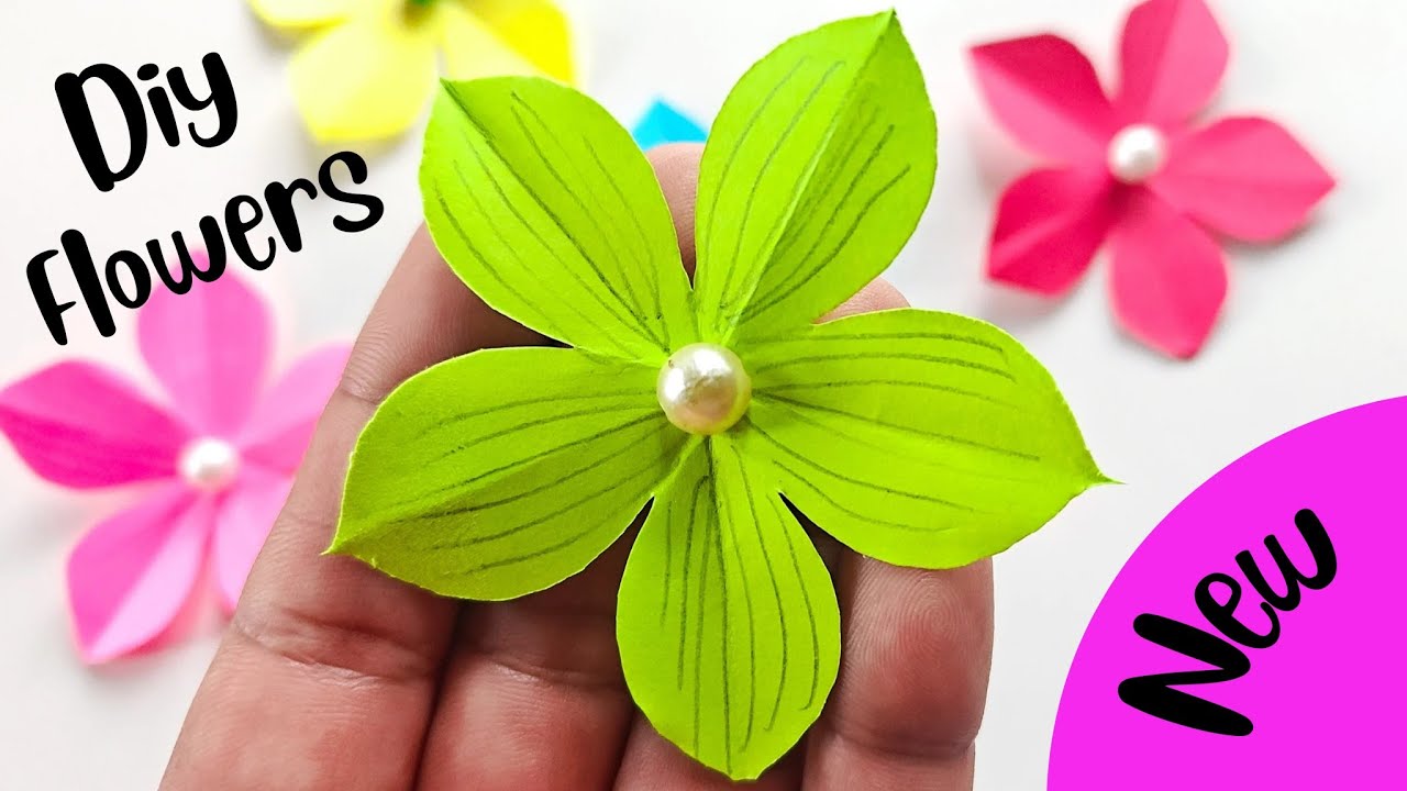 Как сделать эстетичные бумажные цветы 🌸 | Простой способ украсить комнату своими руками