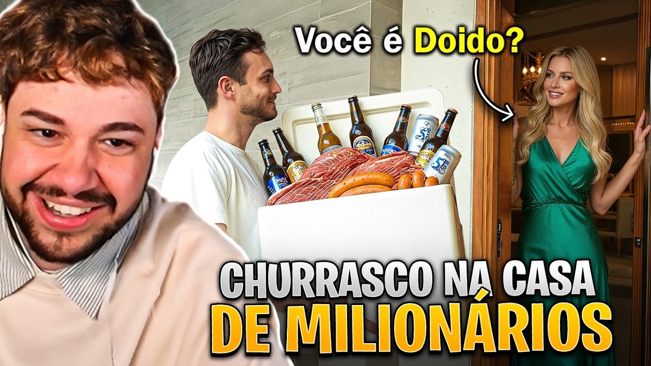 FAZENDO CHURRASCO NA CASA DE MILIONÁRIOS! - React Joao Curry