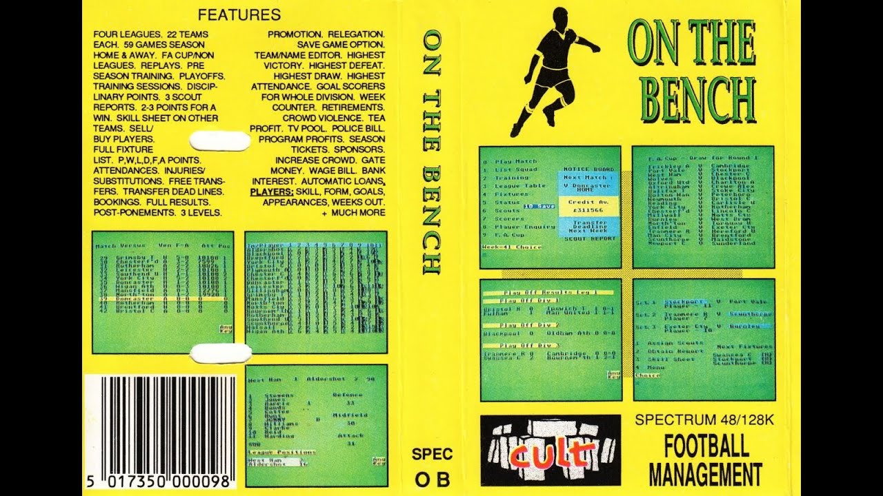 On the Bench...the classic Football Management Game.