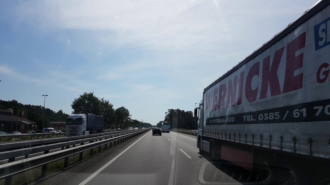 4K|German Autobahn A24|Hamburg-Berlin|from Gudow to Wittenburg|Part 1 of 2