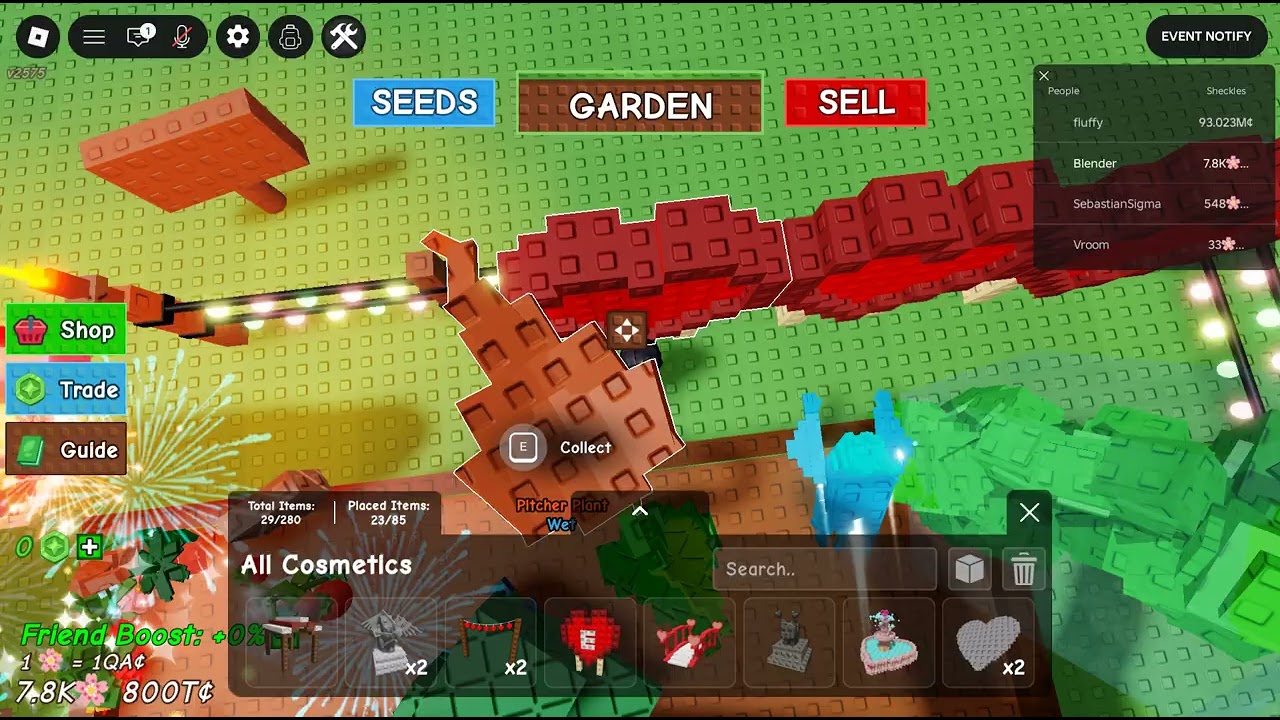 One day, I Gameplay Roblox Grow a Garden Valentine's Day Opening 2026 Highlights Started!