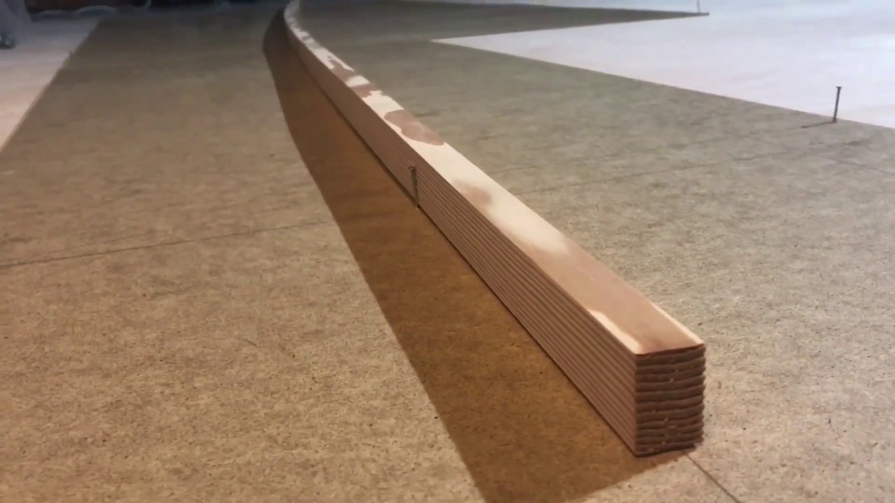 Drawing curved lines with a long batten - Wharram Tiki 38