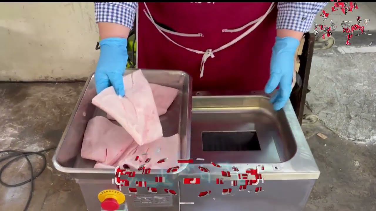 เครื่องหั่นอาหารแท่งคู่ รุ่น 268 หั่นหนังหมูทำ #แคปหมู ขนาด 15 มิล