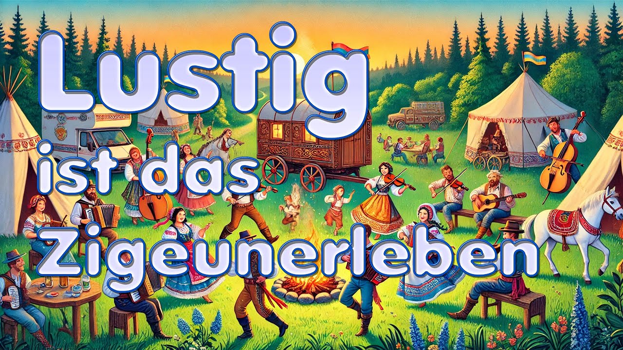 Lustig ist das Zigeunerleben | Volkslied mit Text zum Mitsingen