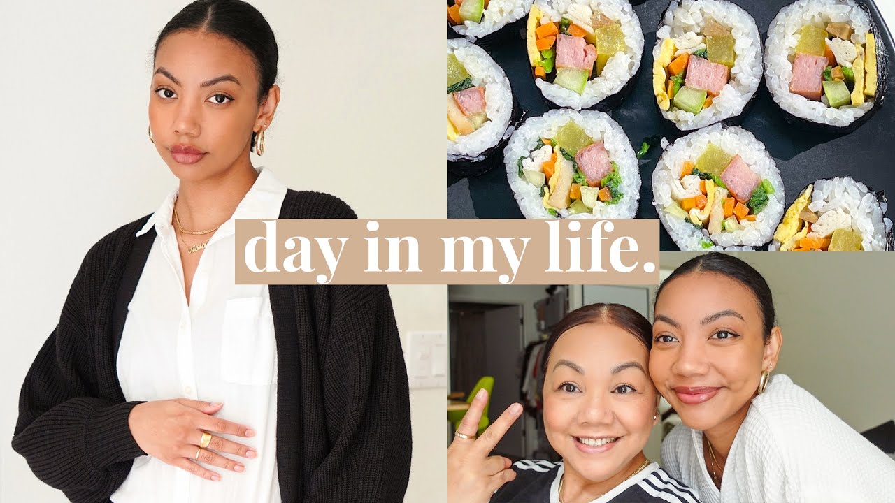DAY IN MY LIFE | Making Kimbap 김밥 & Celebrating Mama's Birthday