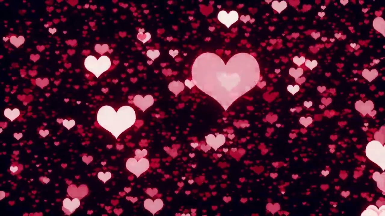 8 Hours Red Hearts Shape Flowing — Infinite Loop Valentine's Day